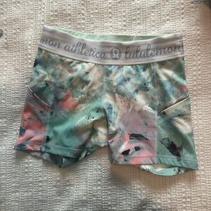 Lululemon multicolored biker shorts